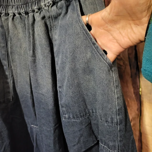 Elegant Blue Ombre A-Line Skirt - Picture 5 of 8